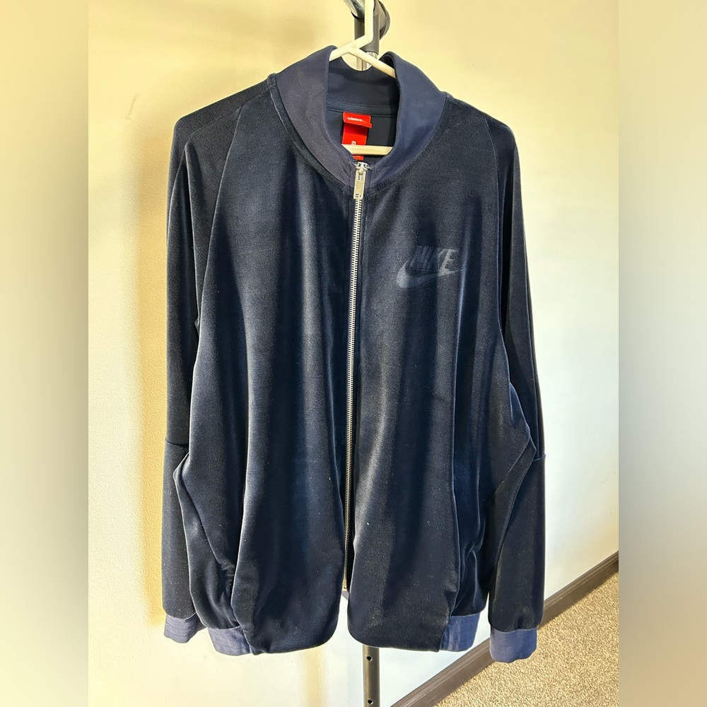 Nike Velour Jacket Mens  SZ:XL   Blue